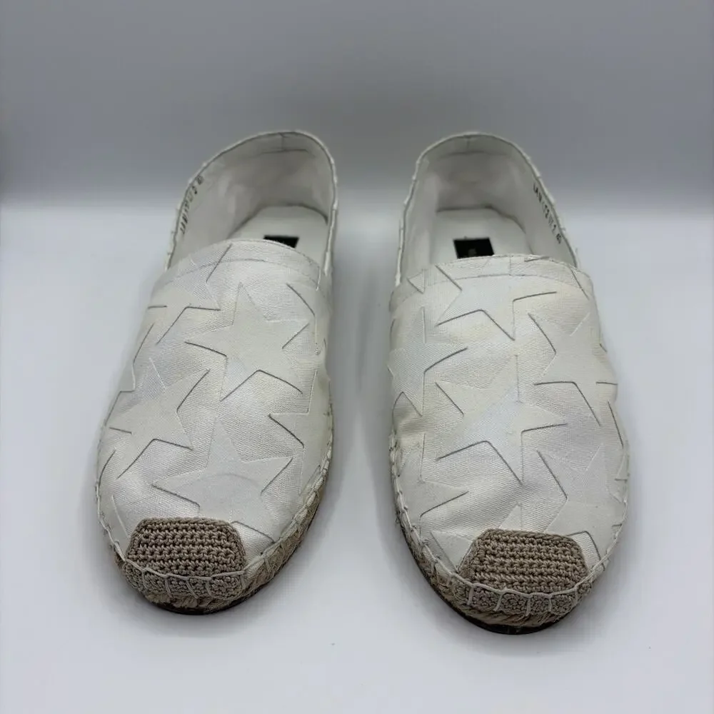 Valentino Garavani Star Bianco Canvas Espadrilles White EU 40 Made in Spain